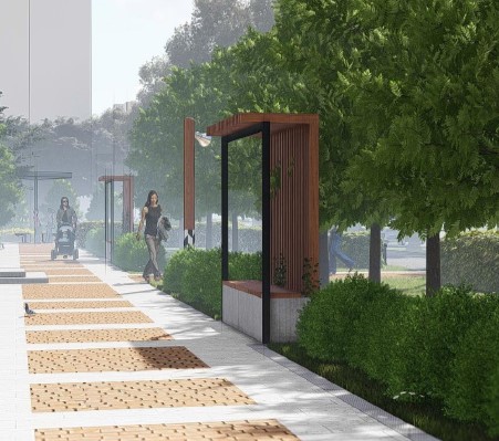 Фото: дизайн-проект навеса на Аллее памяти, предоставленный в конкурсной документации