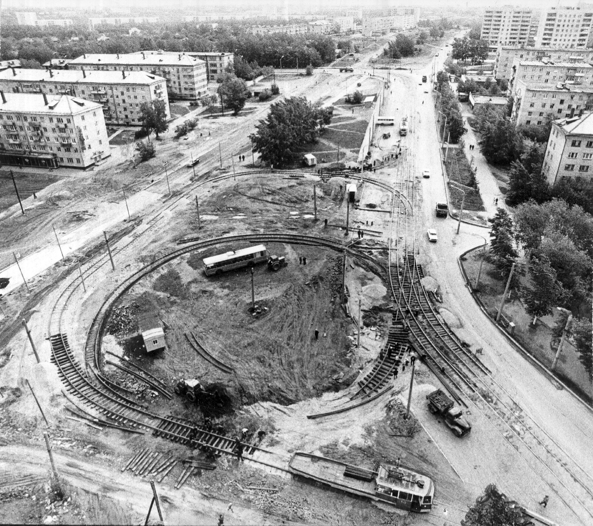 Строительство Стахановского кольца. Фото предоставлено Государственным архивом Пермского края