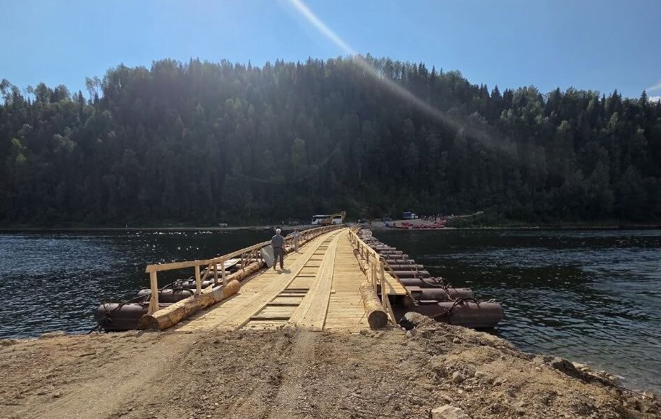 В Прикамье раньше срока завершили ремонт крупной понтонной переправы через Вишеру