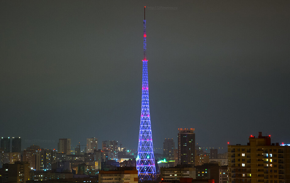 Пермская телебашня 1 мая окрасится цветами Российского триколора