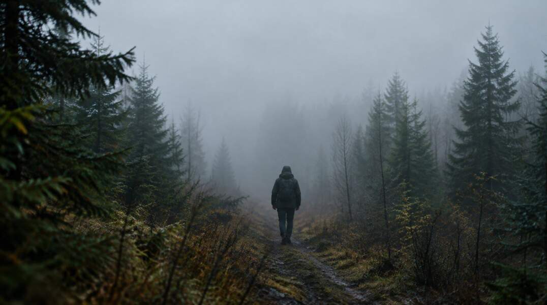 лес, поиски людей
