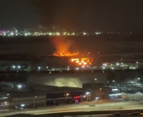 В Перми произошел крупный пожар на складе