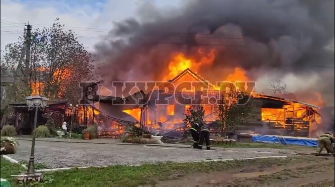 В Пермском крае сгорел банный комплекс