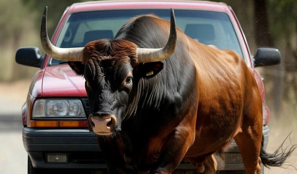 В Перми владельца быка заставили платить за разбитую иномарку
