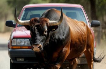 В Перми владельца быка заставили платить за разбитую иномарку
