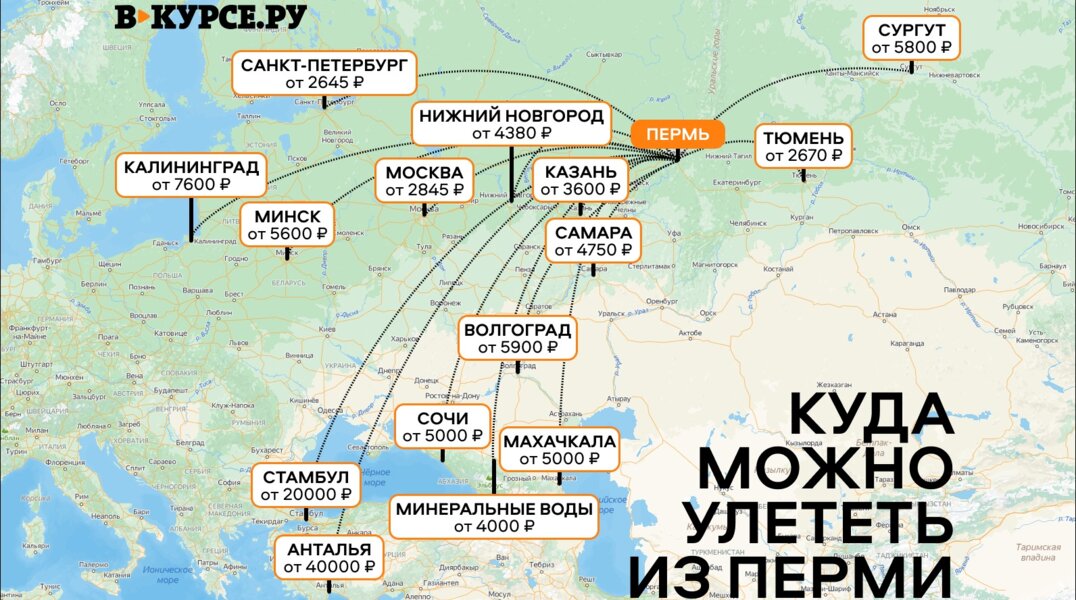 Этим летом пермяки для отдыха выбирают Дагестан и Минеральные воды