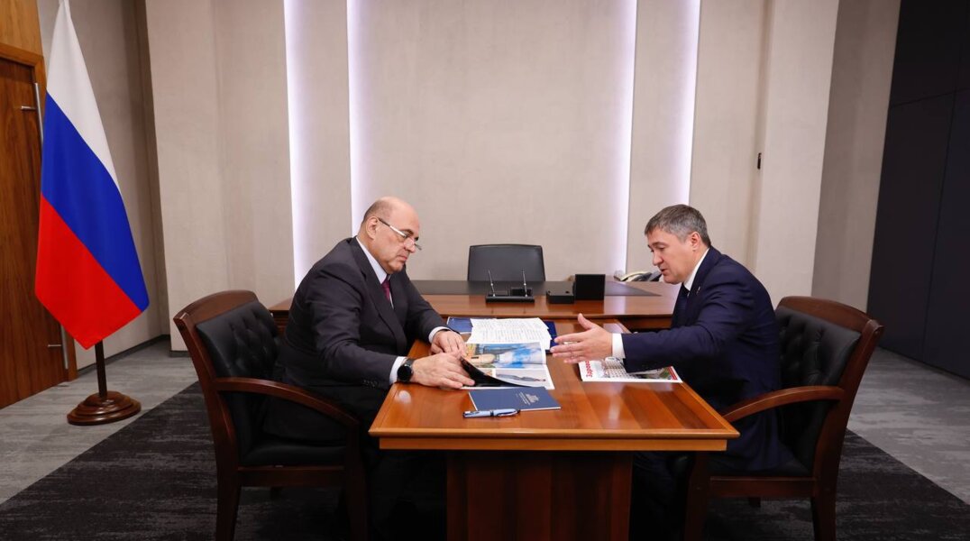 Губернатор Прикамья Дмитрий Махонин и председатель правительства России Михаил Мишустин провели личную встречу
