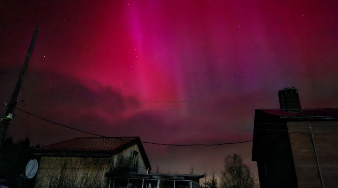 Пермяки наблюдали яркое Северное сияние