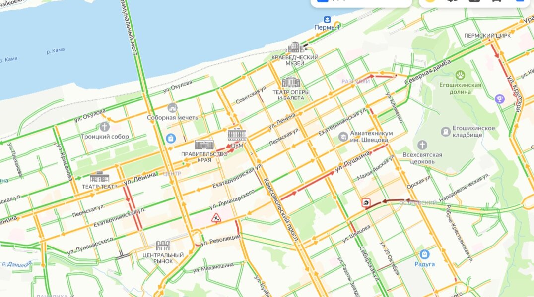 В Перми стабилизировалась дорожная ситуация после затяжного транспортного коллапса
