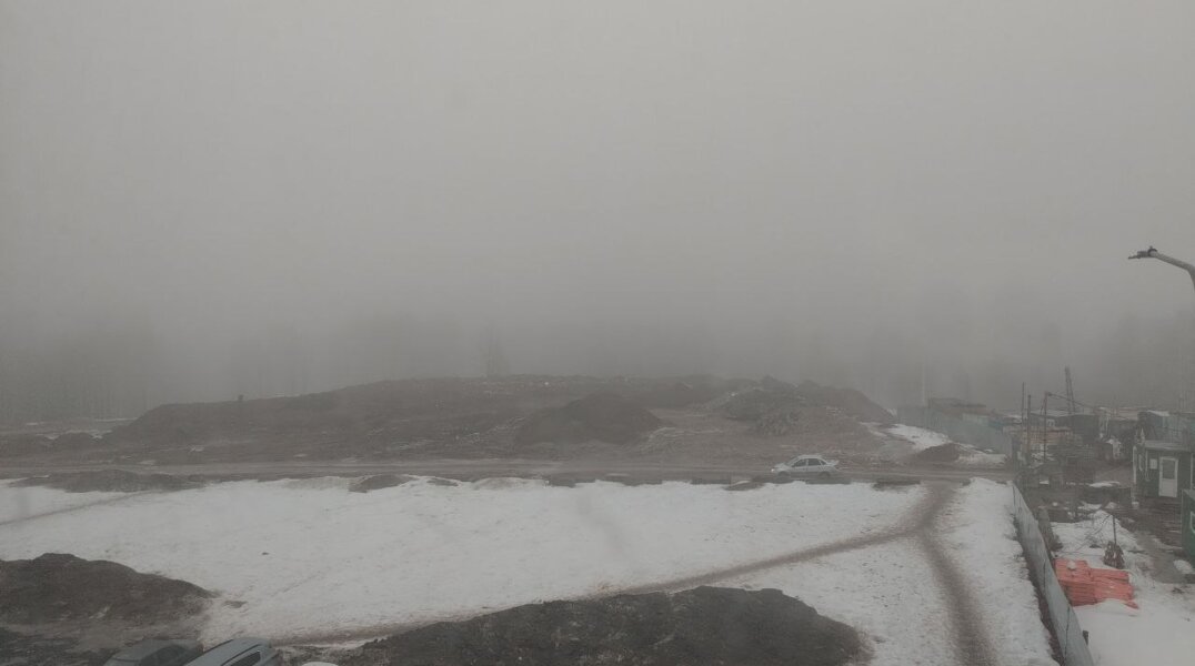 Пермь с утра накрыл густой туман