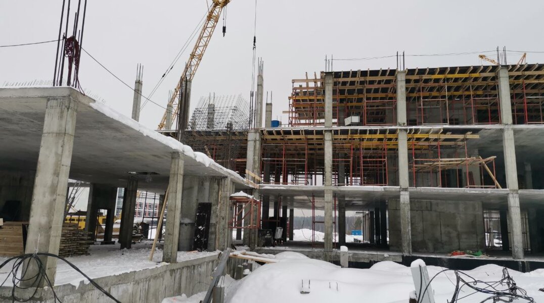 В Перми начали возводить каркас детского реабилитационного центра