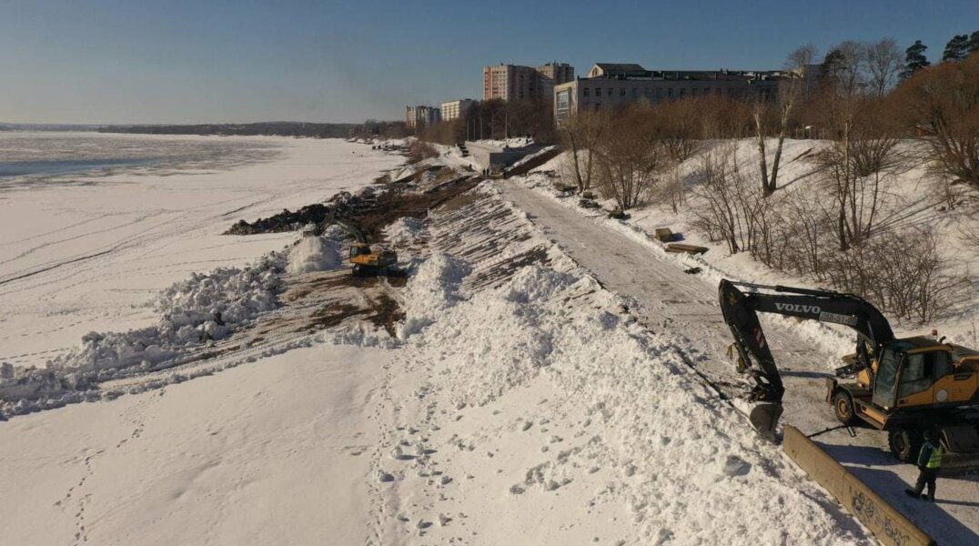 Пермские власти намерены в марте начать работы по продлению городской набережной