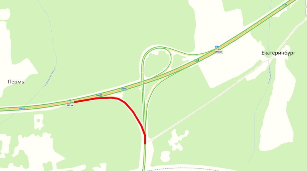 Из-за капремонта будет временно перекрыт участок съезда дороги Пермь-Екатеринбург