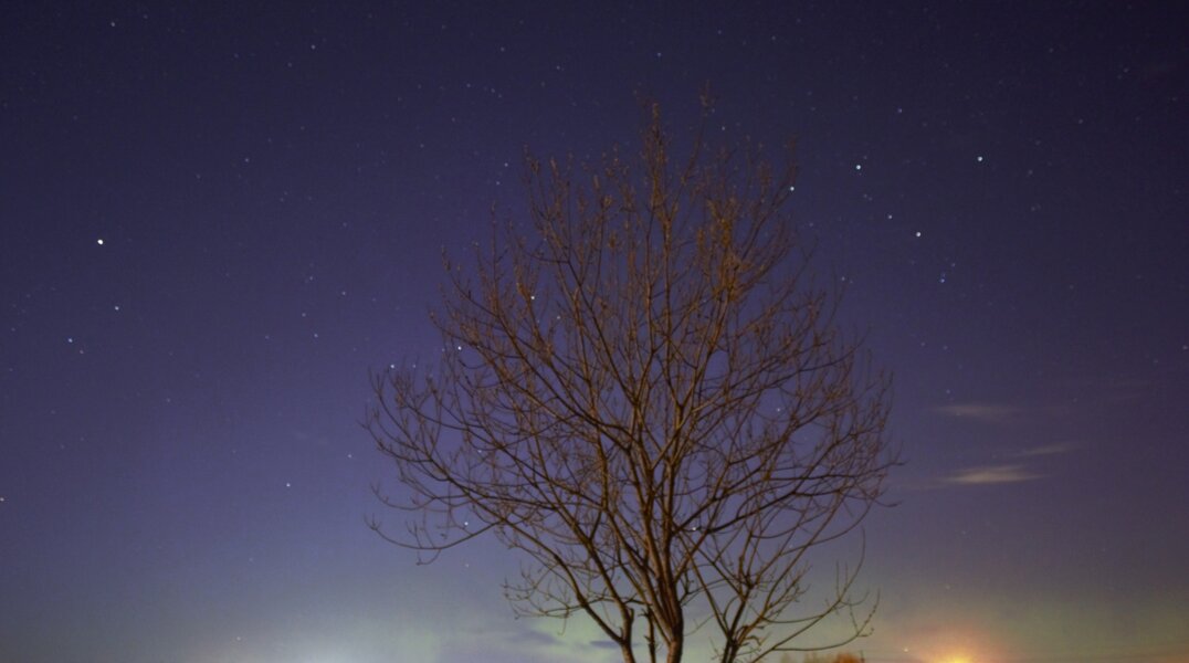 В ночь на 17 апреля в Перми засняли Северное сияние