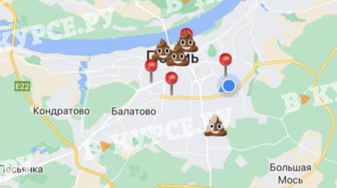 Пермяки начали отмечать на карте города места, где «сходили по-большому»
