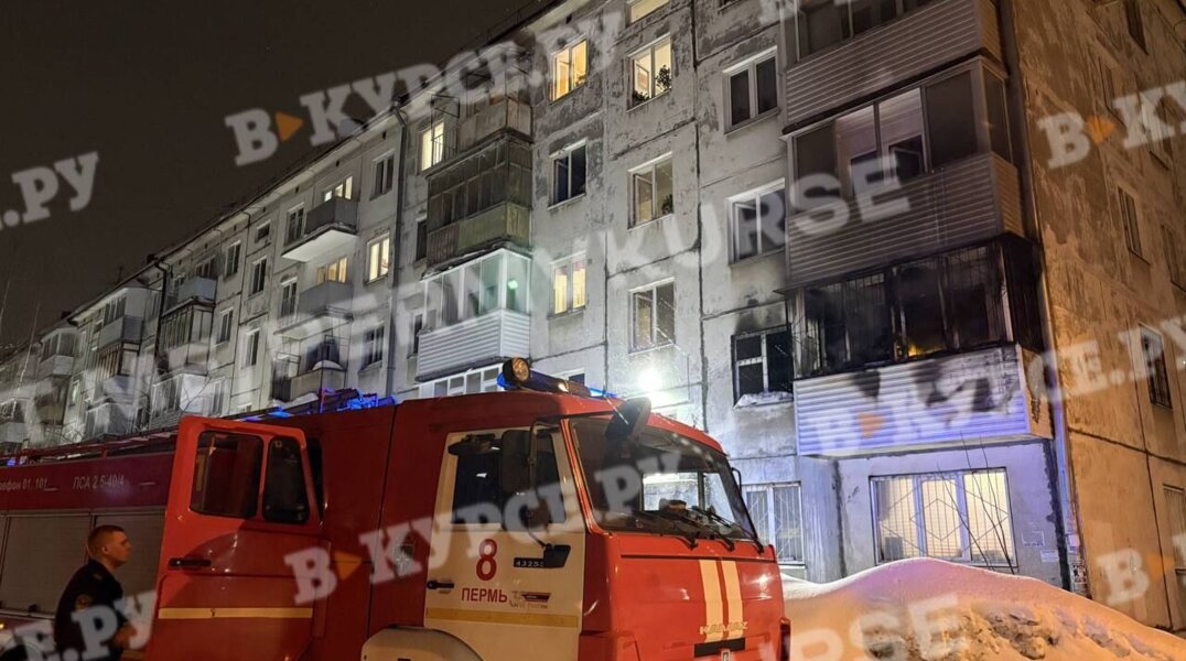 В Мотовилихинском районе Перми произошел сильный пожар 