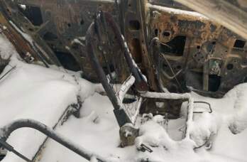 В Добрянском округе в автомобиле сгорел человек