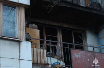 В Перми при пожаре в общежитии на ул. Курчатова погиб человек