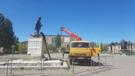 В Верещагино демонтировали памятник Ленину на Первомайской площади