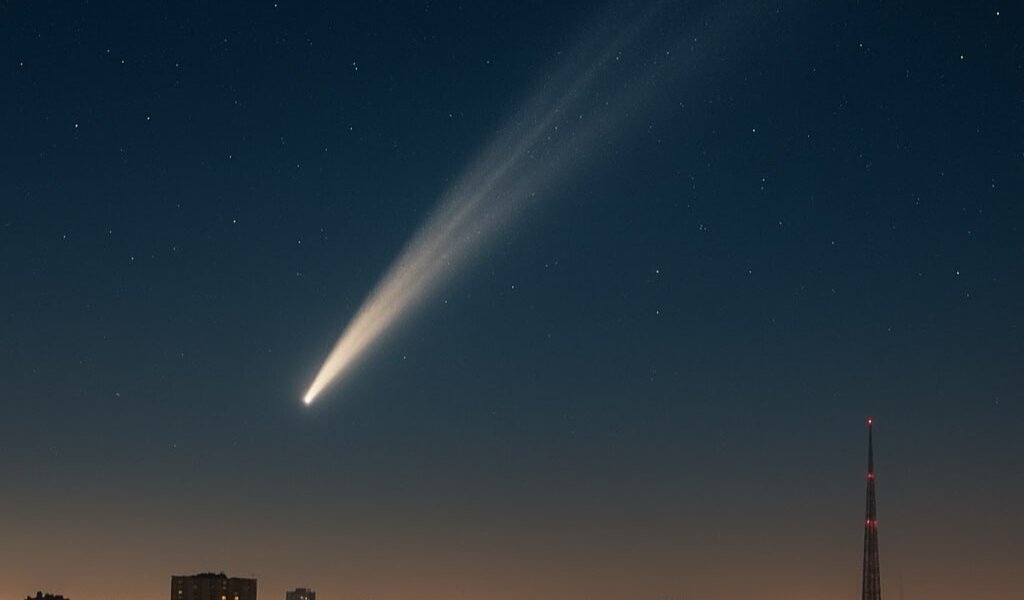 С 20 октября прикамцы смогут наблюдать в небе редкую комету