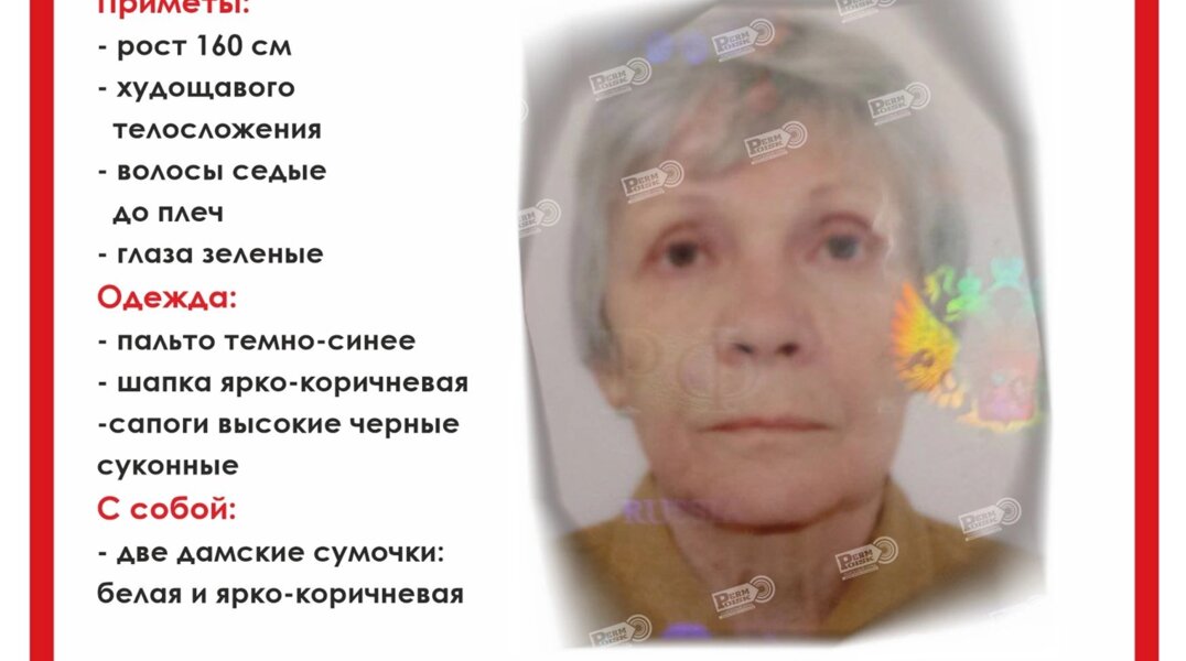 В Перми пропала бабушка с двумя дамскими сумками