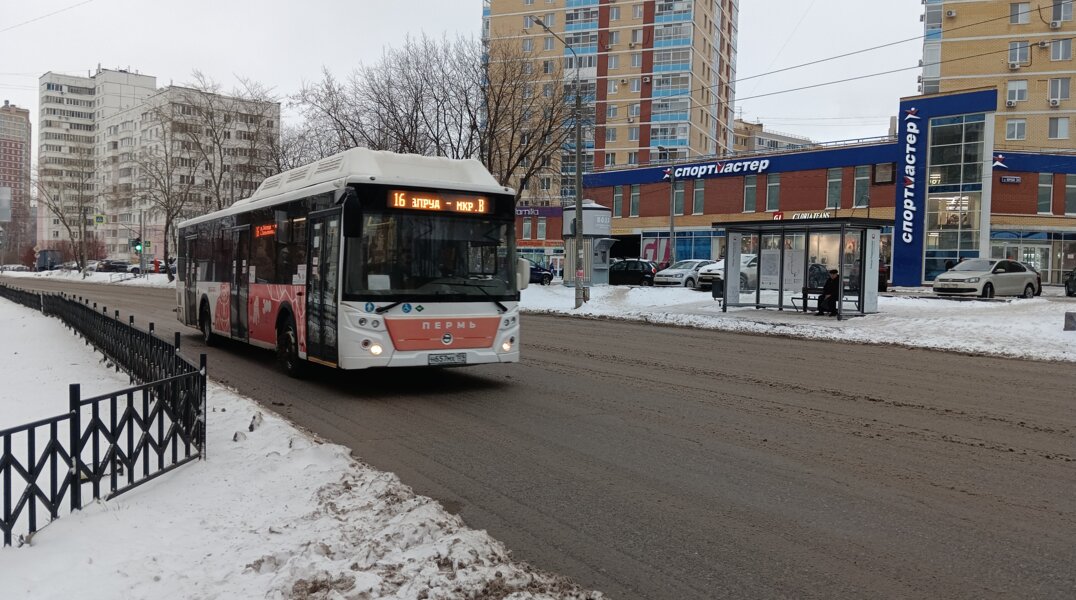 В Перми четыре автобусных маршрута отстают от расписания из-за ДТП