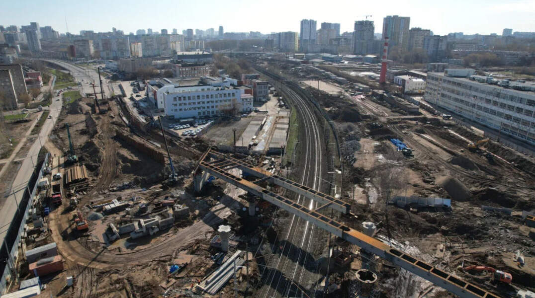 На правом направлении путепровода на шоссе Космонавтов в Перми выполнено 30 процентов работ