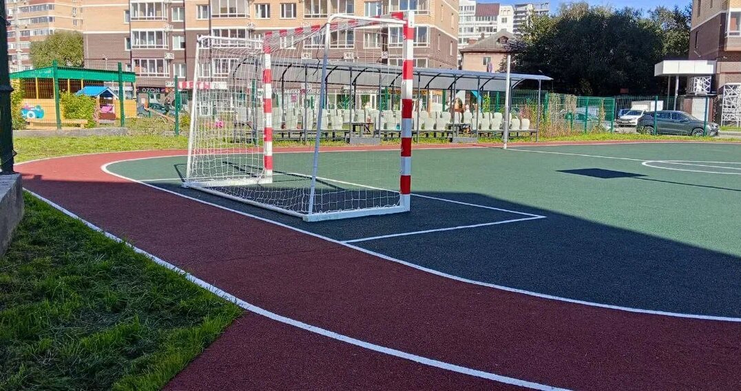 У пермского детского сада «Талантика» появилась новая спортивная площадка