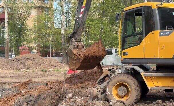 В Александровском сквере Перми приступили к подготовке котлована для парового фонтана