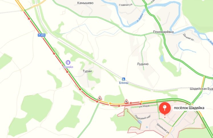 В Прикамье на трассе в Кунгурском округе скопилась большая пробка