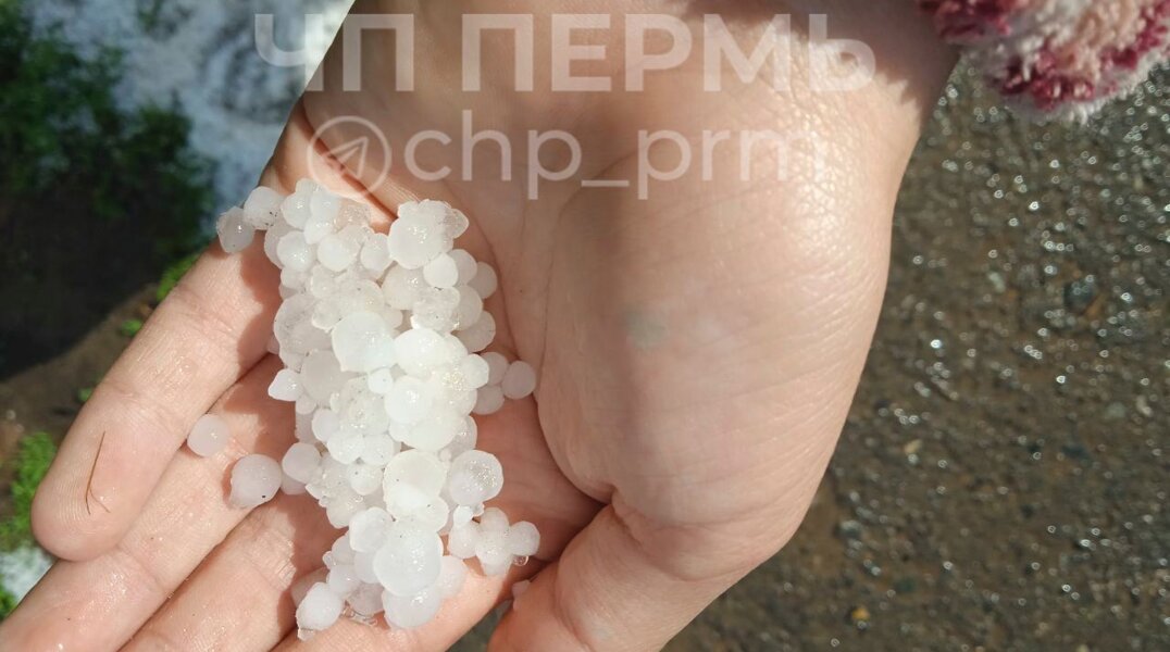В Пермском крае 8 июня вновь выпал крупный град