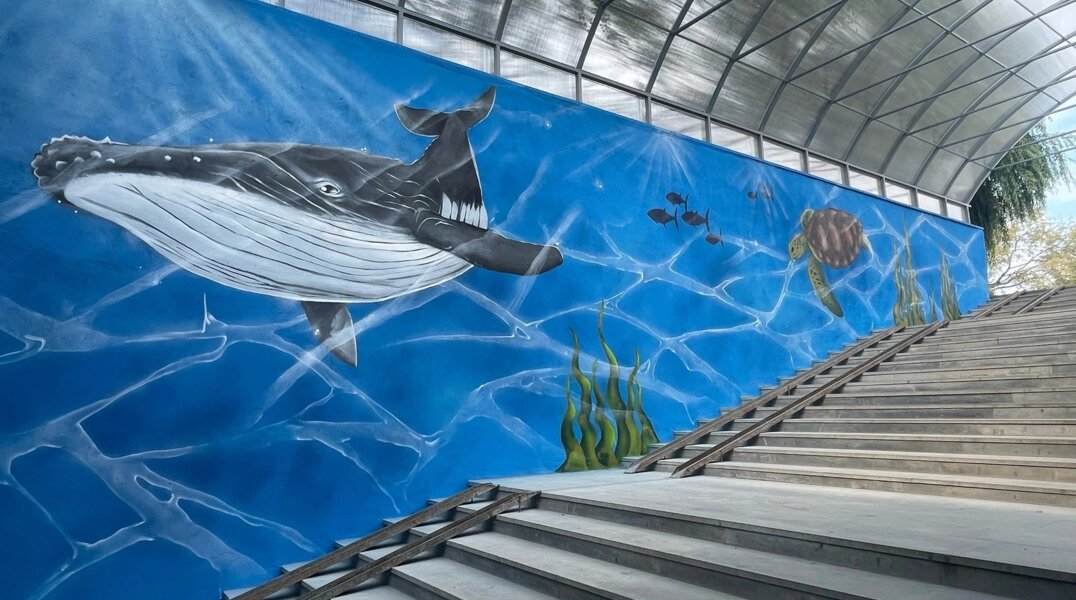 В подземном переходе Перми на Уральской снова появилось "морское" граффити