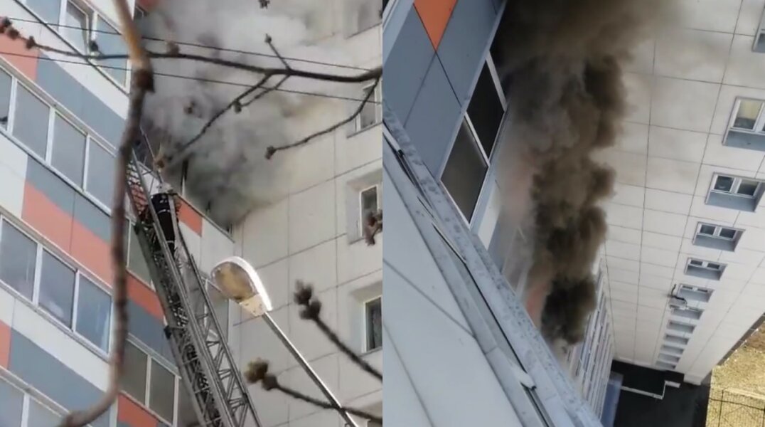 Жительница многоэтажки в Перми устроила большой пожар, не уследив за едой на плите