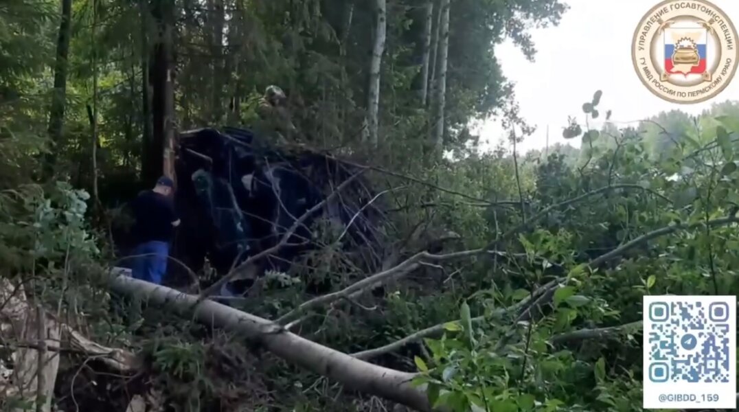 В Губахинском районе водитель «Мерседеса» погиб при опрокидывании