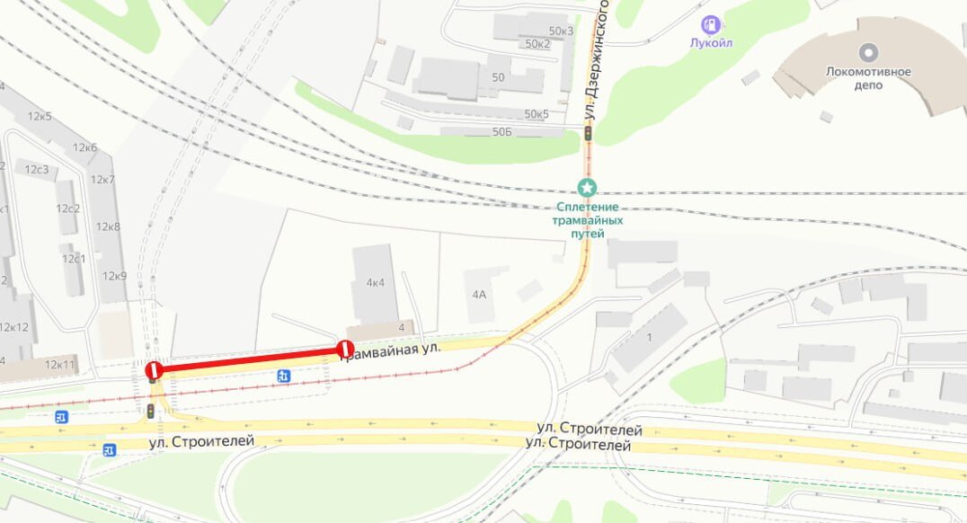 В Перми на один день закроют движение транспорта по улице Трамвайной