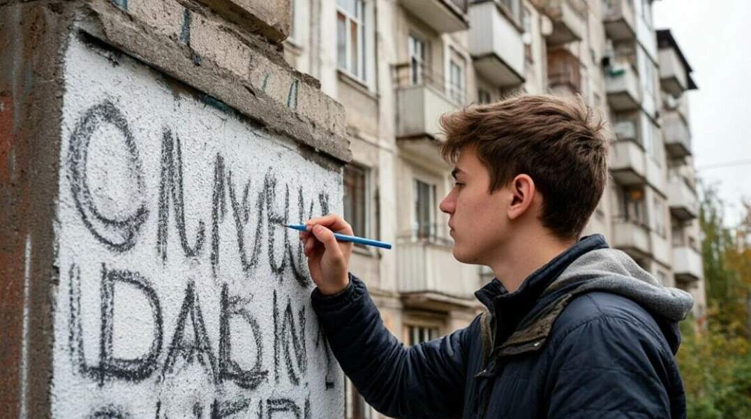 Пермяка наказали за сделанную на доме надпись-ссылку на наркошоп