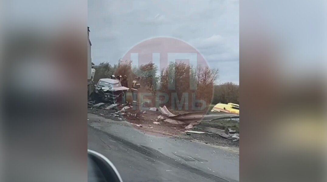 На Западном обходе Перми произошло жесткое ДТП с каретой скорой помощи