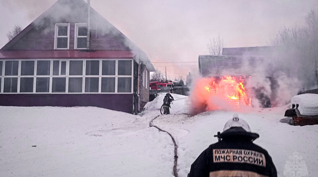 В Пермском крае на пожаре пострадал мужчина