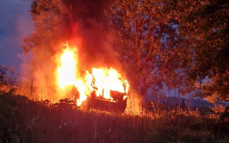 Под Краснокамском неизвестные сожгли автомобиль