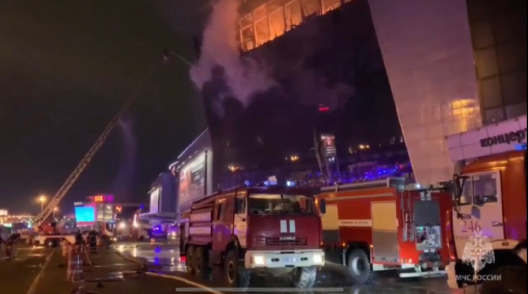 Пожар в «Крокусе», возникший во время теракта, локализован