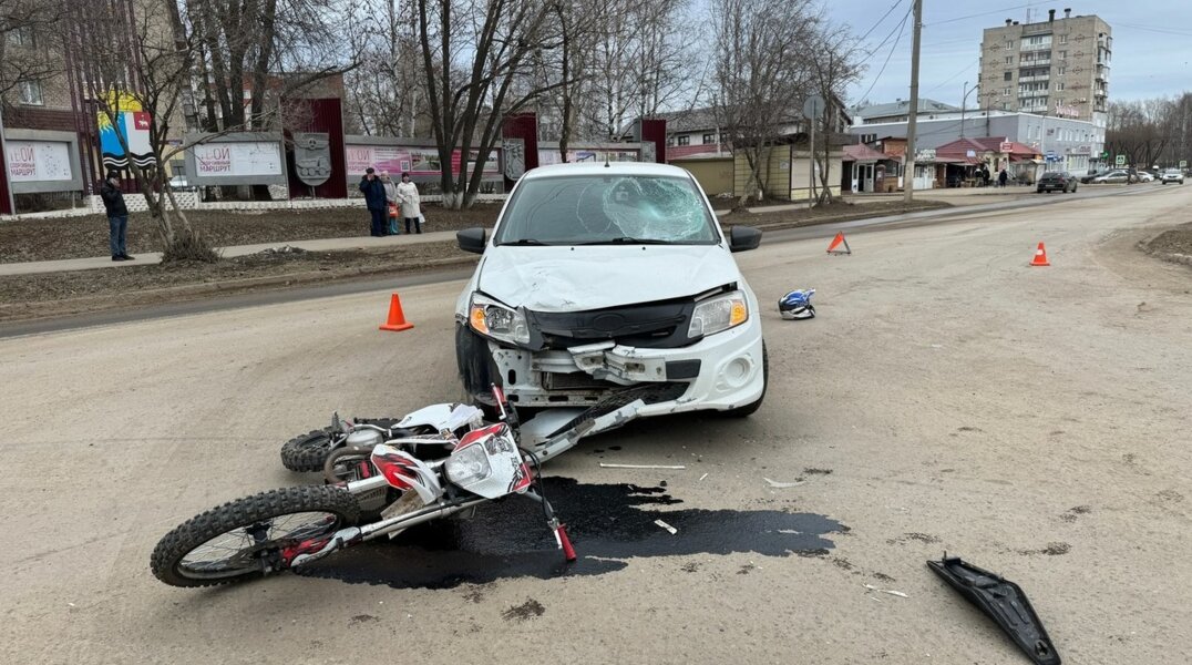 В Прикамье произошло первое этой весной ДТП с участием подростка на питбайке