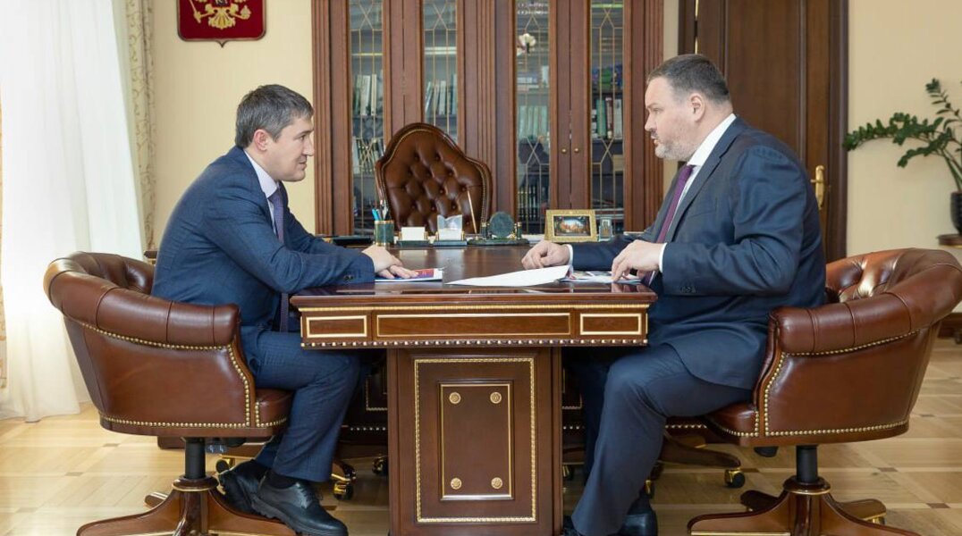 Губернатор Прикамья Дмитрий Махонин встретился с министром труда и соцзащиты РФ Антоном Котяковым