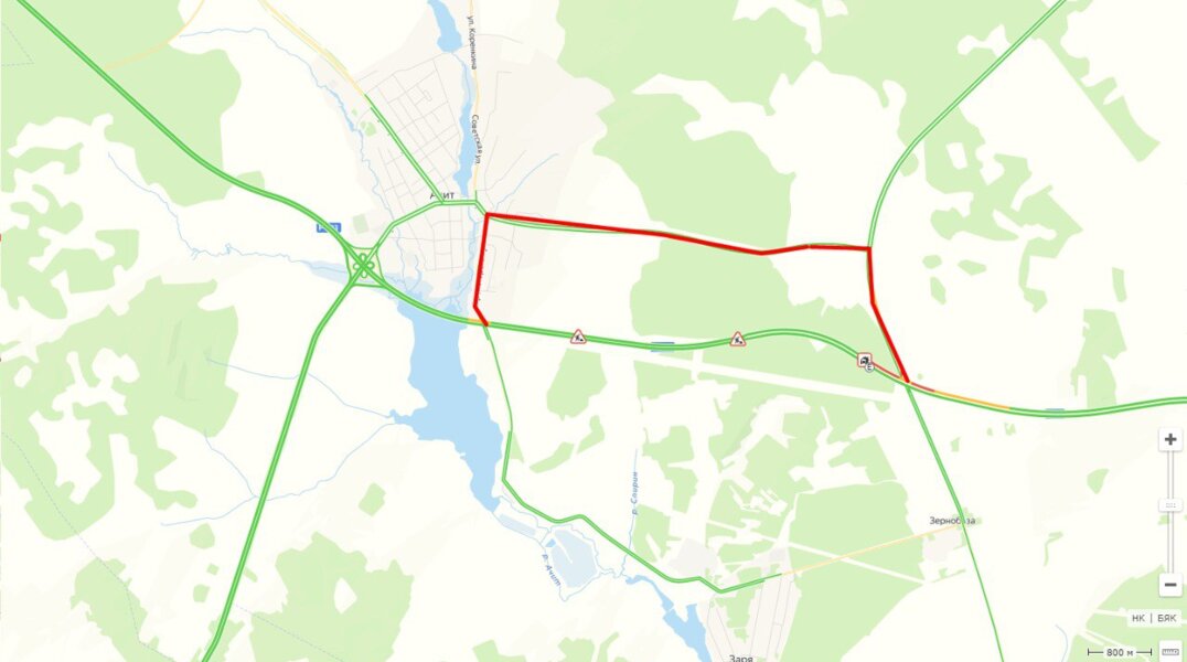 Трассу Екатеринбург-Пермь частично перекрыли из-за крупной аварии