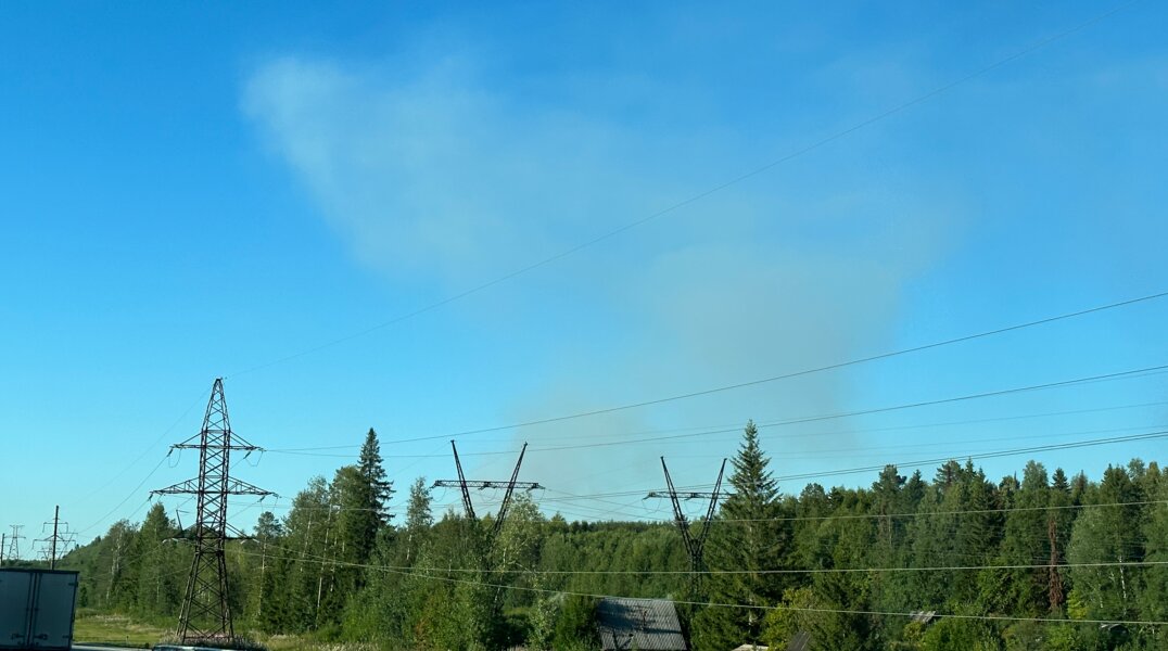 В Перми тушат Пермский целлюлозно-бумажный комбинат