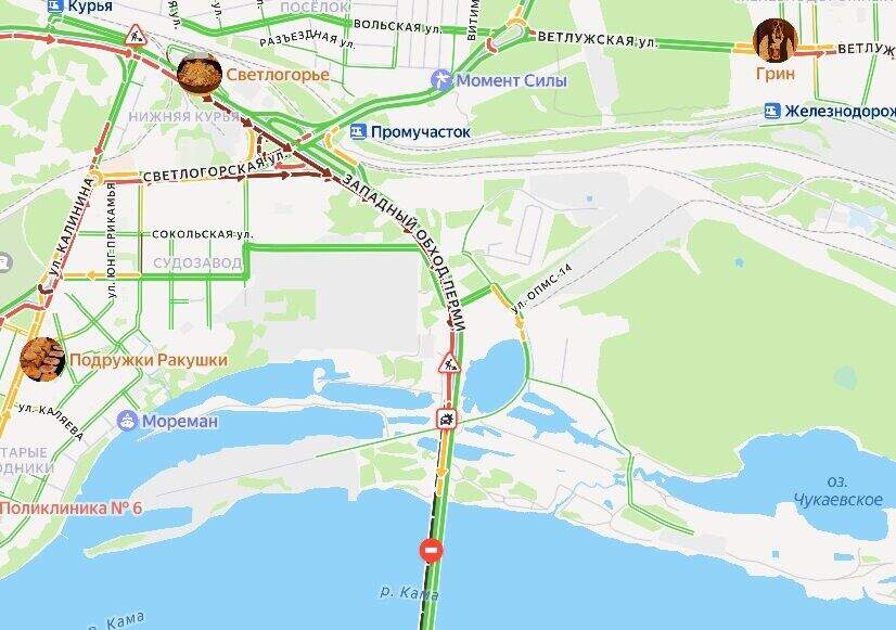 пробка, мост