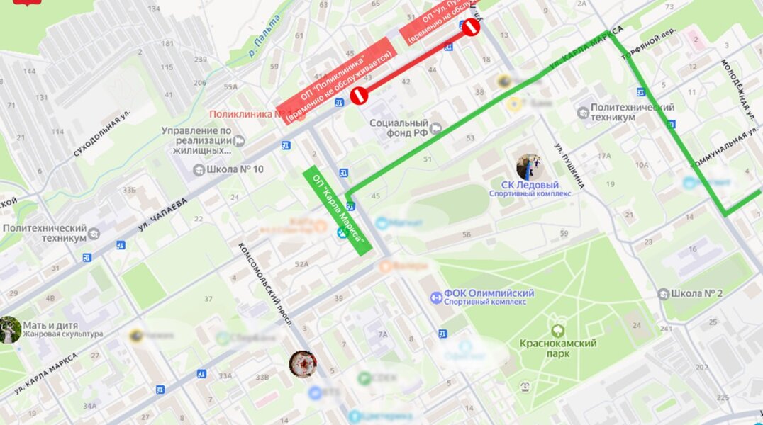 В Краснокамске на несколько дней изменят схему движения межмуниципальных автобусов