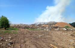 Для ликвидации тления на полигоне ТБО в Кунгурском округе привлекли тяжелую технику