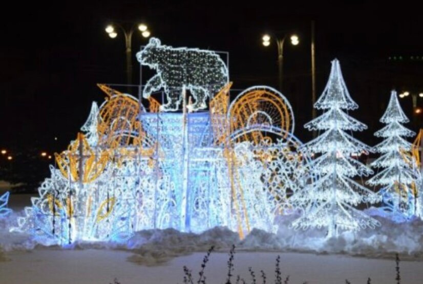 В Перми к Новому году установят светящихся медведей и оленей