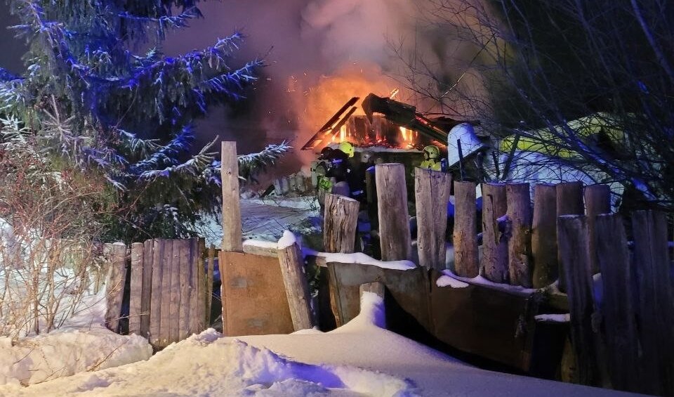 В Кунгурском округе на пожаре погиб мужчина