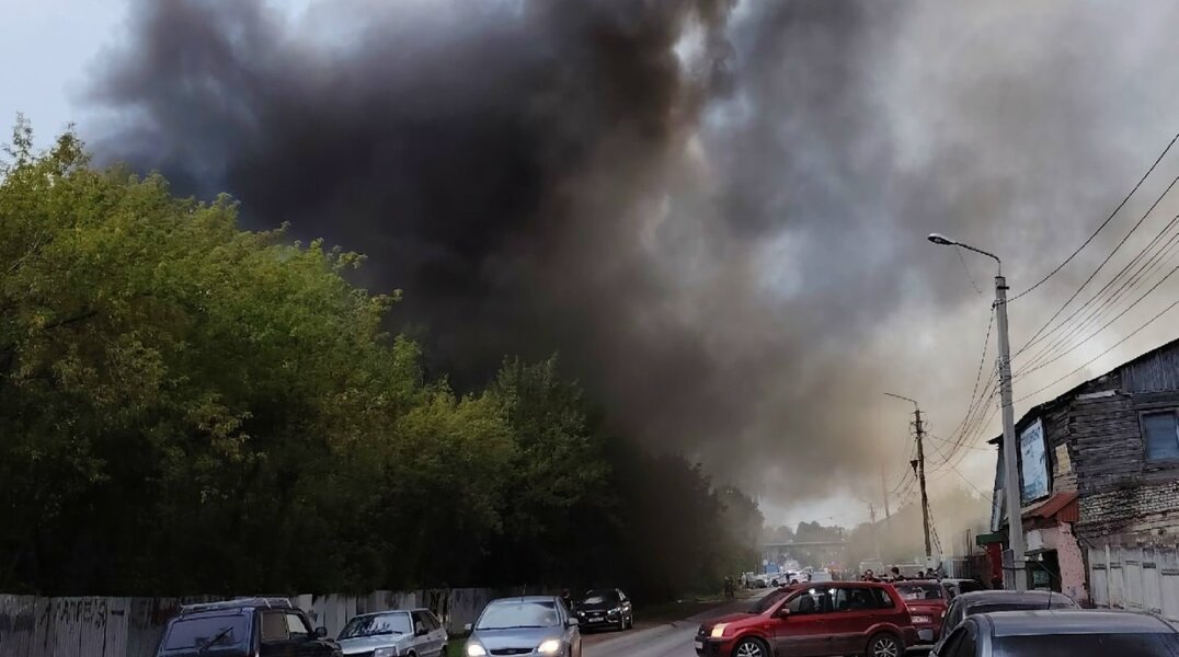В Кунгуре произошел сильный пожар в районе ремонтно-механического завода